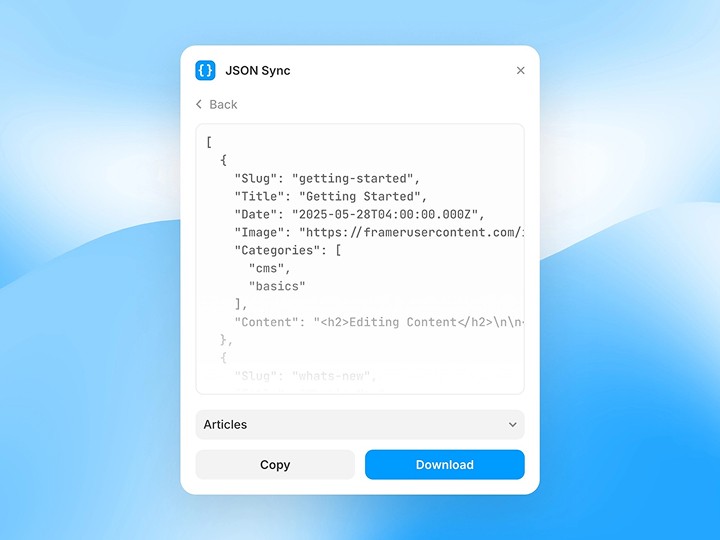Framer marketplace item