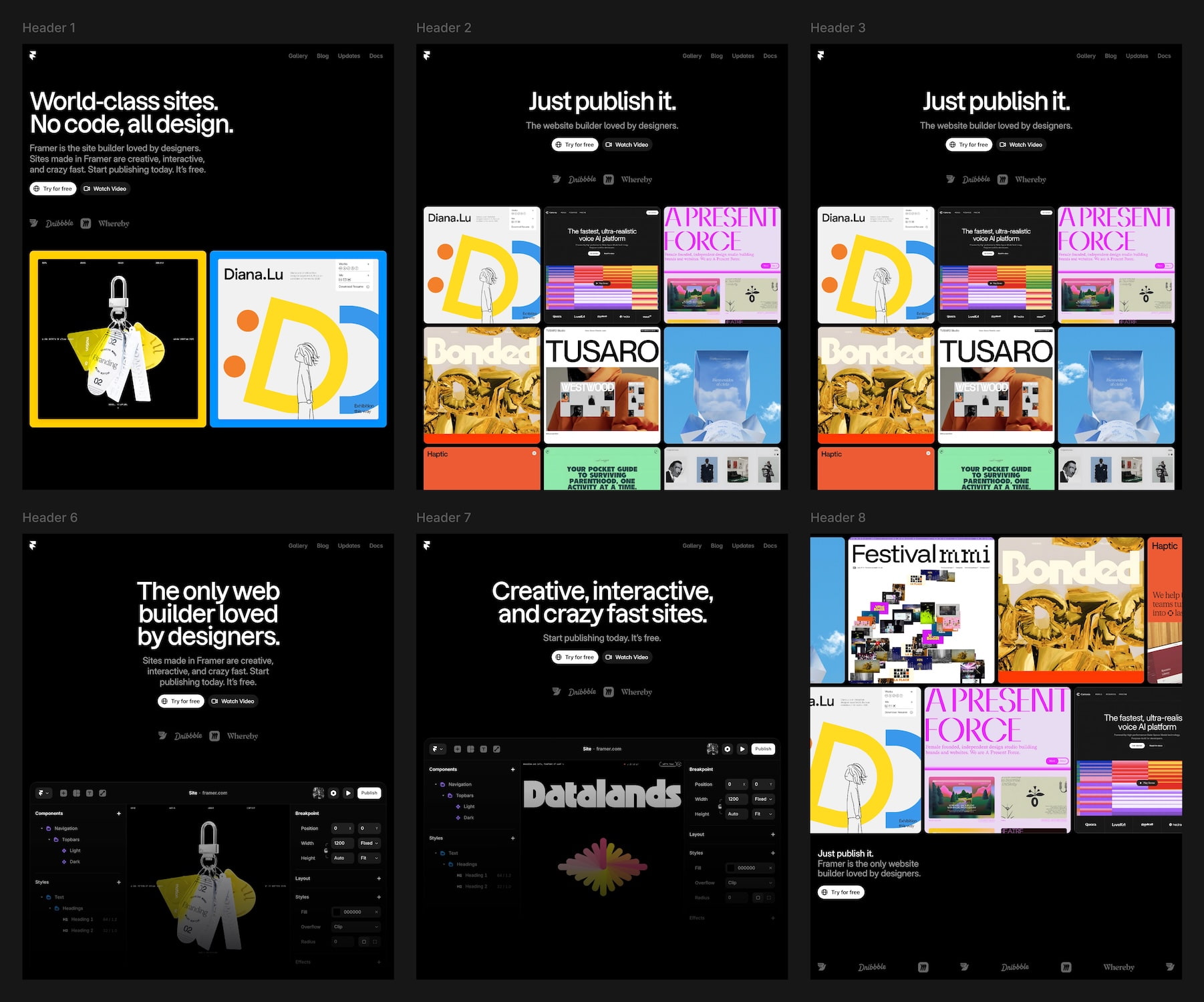 Framer canvas
